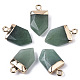 Natural Green Aventurine Pointed Pendants(G-N326-34H)-1