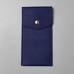 PU Leather with Alloy Pen Holders, Pen Sleeve, Fountain Pen Pouch, Rectangle, Blue, 197~200x100x6.5~7mm(AJEW-WH20054-233B)
