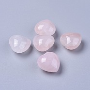 Natural Rose Quartz Heart Love Stone, Pocket Palm Stone for Reiki Balancing, 20x20x13~13.5mm(G-F659-B31)