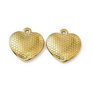 Vacuum Plating 304 Stainless Steel Pendants, Heart Charms, Golden, 26x25x6mm, Hole: 2.2mm(STAS-G278-45G)