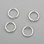 304 Stainless Steel Jump Rings, Open Jump Rings, Silver, 19 Gauge, 7x0.9mm, Inner Diameter: 5.1mm(STAS-H380-10S-R)