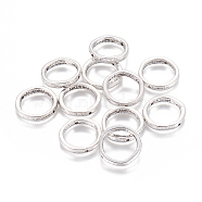 Tibetan Style Ring Bead Frames, Antique Silver, Lead Free & Cadmium Free & Nickel Free, 19x4mm, Hole: 1mm(X-TIBEB-EA13622Y-FF)