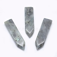 Natural Labradorite Cabochons, Sword, 51.5~54x12.5~14x5~6mm(G-P384-E08)