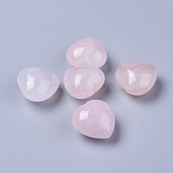 Natural Rose Quartz Heart Love Stone, Pocket Palm Stone for Reiki Balancing, 20x20x13~13.5mm(G-F659-B31)