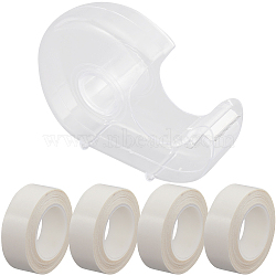 1 Roll 5M PET Nipple Covers and 3 Rolls Refills for Men Women, Chafing Nipple Protector, Adhesive Nipple Sticker for Runner Swimmer Model, Flat, White(AJEW-GF0008-86)