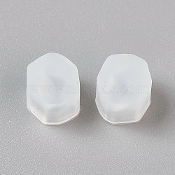 Silicone Molds, Resin Casting Molds, For UV Resin, Epoxy Resin Jewelry Making, White, 8x9x6mm, Inner Diameter: 6x7mm(X-DIY-E005-04)