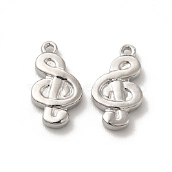 201 Stainless Steel Pendants, Musical Note Charm, Stainless Steel Color, 17x10x3mm, Hole: 1.5mm(STAS-J401-VF631-1)