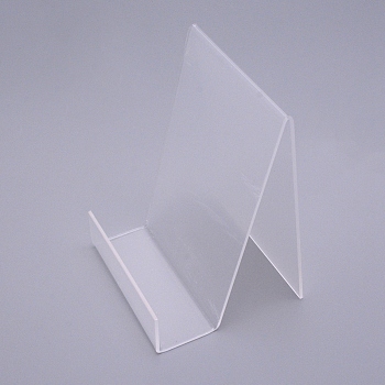 Acrylic Book Displays Stand, Rectangle, Clear, 10x15x14.5cm