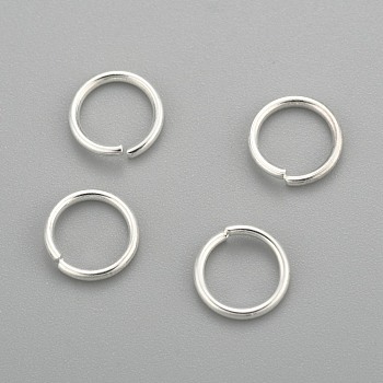 304 Stainless Steel Jump Rings, Open Jump Rings, Silver, 19 Gauge, 7x0.9mm, Inner Diameter: 5.1mm