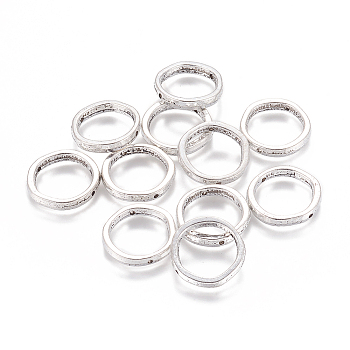 Tibetan Style Ring Bead Frames, Antique Silver, Lead Free & Cadmium Free & Nickel Free, 19x4mm, Hole: 1mm