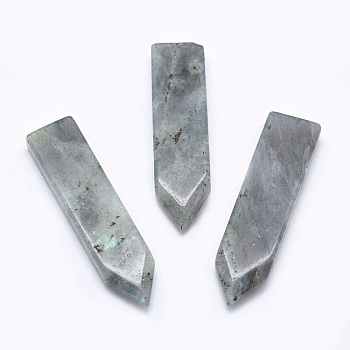 Natural Labradorite Cabochons, Sword, 51.5~54x12.5~14x5~6mm