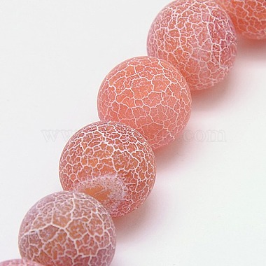 6mm IndianRed Round Crackle Agate Beads
