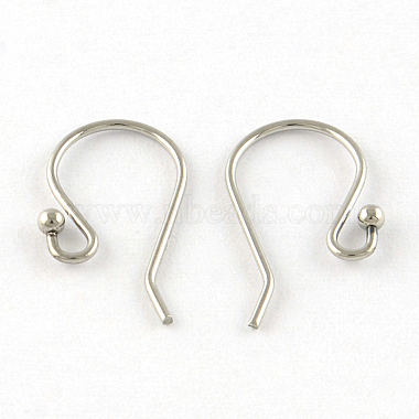 304 Stainless Steel 15x10mm Small Earring Hooks-10772 12 pieces 6 pairs 