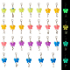 Butterfly Luminous Acrylic & Letter A~Z Tibetan Style Alloy Pendant Decorations(HJEW-TAC0020)-1