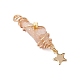 3Pcs 3 Styles Electroplated Natural Quartz Crystal Nuggets Copper Wire Wrapped Pendants(PALLOY-JF03126)-4