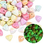 Luminous UV Plating Opaque Acrylic Beads, Iridescent, Cheese Glow in the Dark, Mixed Color, 12.5x15.5x9.5mm, Hole: 2.5mm(MACR-K361-45)