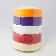 Sheer Organza Ribbon, Wide Ribbon for Wedding Decorative, Mixed Color, 1 inch(25mm), 250Yards(228.6m)(ORIB-RS25mmY)