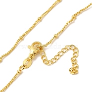 Brass Satellite Chain Necklaces, Real 18K Gold Plated, 17.99x0.08 inch(45.7x0.2cm)(NJEW-B119-03G)