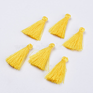 Polyester Tassel Pendant Decorations, Yellow, 30~35mm(X-FIND-S260-D05)