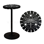 Wooden Wheel, Wooden Display Shelf, Black Holder Stand, Rustic Divination Pendulum Storage Rack, Witch Stuff, Dragonfly Pattern, Wheel: 120x8mm, 2pcs, Studdle: 288x12mm, 1pc(DJEW-WH0046-053)