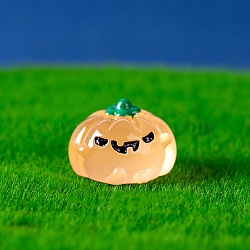 Luminous Halloween Theme  Resin Figurines, Glow in the Dark Display Decorations, Pumpkin, 20x28mm(LUMI-PW0005-001C)