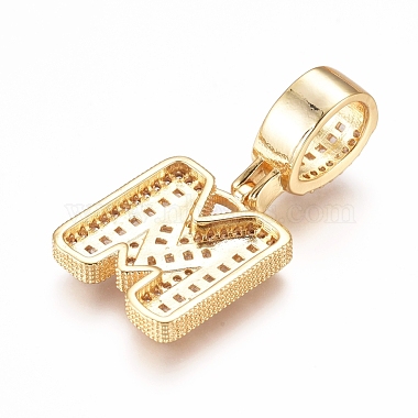 Brass Micro Pave Cubic Zirconia Pendants(KK-D156-01G-M)-2