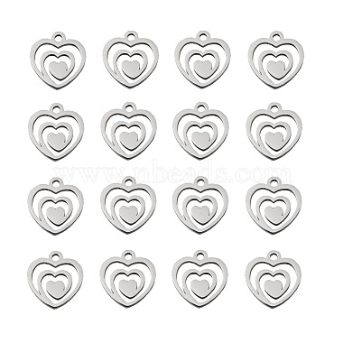 Stainless Steel Color Heart Titanium Steel Charms