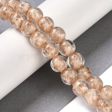 Handmade Gold Sand Lampwork Beads(X-LAMP-Z009-01J)-2