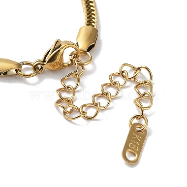 316 Surgical Stainless Steel Diamond Cut Wheat Chain Bracelet(BJEW-M305-07G)-3