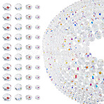 4 Starnds 4 Styles AB Color Plated Transparent Electroplate Beads Strands, Faceted, Round, Clear, 4~10x3~6mm, Hole: 1mm, 1strand/style(EGLA-TA0013-79)