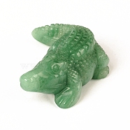 Natural Green Aventurine Display Decorations, Reiki Energy Stone Figurine, Crocodile, 51x37x17.5mm(DJEW-PW0009-023F)