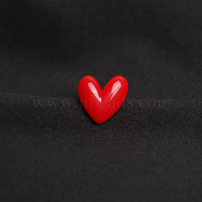 Resin Heart Badge for Backpack Clothes, Red, 20mm(HEAR-PW0001-051A)