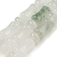 Natural Jade Beads Strands, with Rondelle Beads, Bamboo Stick, 10x6mm,Hole:0.80mm(G-M420-B01-01)