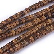 Natural Picture Jasper Beads Strands, Column, 6~6.5x3.5mm, Hole: 1mm, about 118pcs/strand, 15.5~15.7 inch(39.5~40cm)(X-G-G783-10B)
