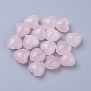 Natural Rose Quartz Heart Love Stones, Pocket Palm Stones for Reiki Balancing, 15~15.5x15x10mm(DJEW-P009-02D)
