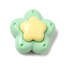 Opaque Resin Cabochons, for Jewelry Making, Flower, 11x11.5x6mm(RESI-C036-04B)