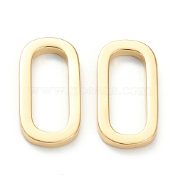 Brass Linking Rings, for Necklace Making, Long-Lasting Plated, Rectangle, Real 18K Gold Plated, 20x10x2mm(KK-P200-05G)