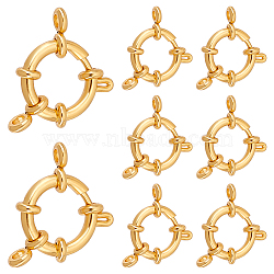 304 Stainless Steel Spring Ring Clasps, Ring, Golden, 23x14x4mm, Hole: 2.5mm, 8pcs/box(STAS-UN0002-62A)