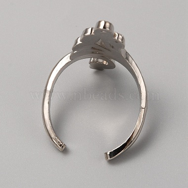 Alloy Peacock Cuff Ring Settings for Rhinestone(RJEW-WH0001-21P)-2
