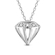 SHEGRACE Rhodium Plated 925 Sterling Silver Pendant Necklaces(JN836A)-1