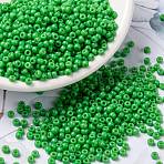 MIYUKI Round Rocailles Beads, Japanese Seed Beads, 8/0, (RR4476) Duracoat Dyed Opaque Fiji Green, 3mm, Hole: 1mm, about 422~455pcs/10g(X-SEED-G008-RR4476)