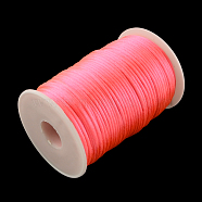 Polyester Cords, Light Coral, 2mm, about 98.42 yards(90m)/roll(NWIR-R019-071)