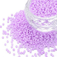 13/0 Glass Seed Beads, Macaron Color, Round Hole, Round, Medium Orchid, 13/0, 2~2.3x1.5mm, Hole: 0.8mm, about 450g/bag(SEED-T005-14A-A13)