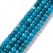 Natural White Jade Imitation Apatite Beads Strands, Round, Dyed, 6mm, Hole: 0.8mm, about 61pcs/strand, 14.76 inch(37.5cm)(G-I299-F10-6mm)
