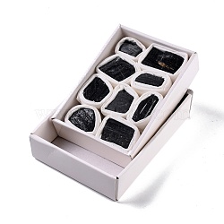 Rough Raw Natural Black Tourmaline Beads, Nuggets, 36~56x24~36x18~29mm, 6~13Pcs/box(G-K314-04)