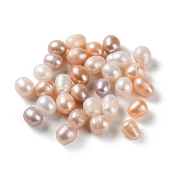 Natural Cultured Freshwater Pearl Beads, Undrilled/No Hole, Rice, Antique White, 10~12x8~9mm