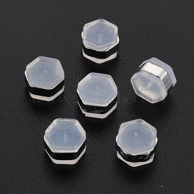 Platinum Clear Silicone Ear Nuts