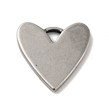 Antique Silver Heart 304 Stainless Steel Pendants