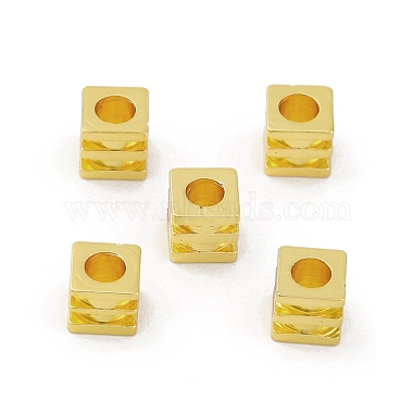 Golden Cube Brass Beads