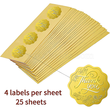 Self Adhesive Gold Foil Embossed Stickers(DIY-WH0211-171)-3